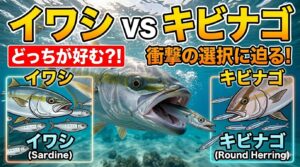 カマス： シルエット重視で「キビナゴ」を好むことが多い。 ブリ・カンパチ： 脂の乗りとボリューム、光の反射で「イワシ」に軍配。釣太郎