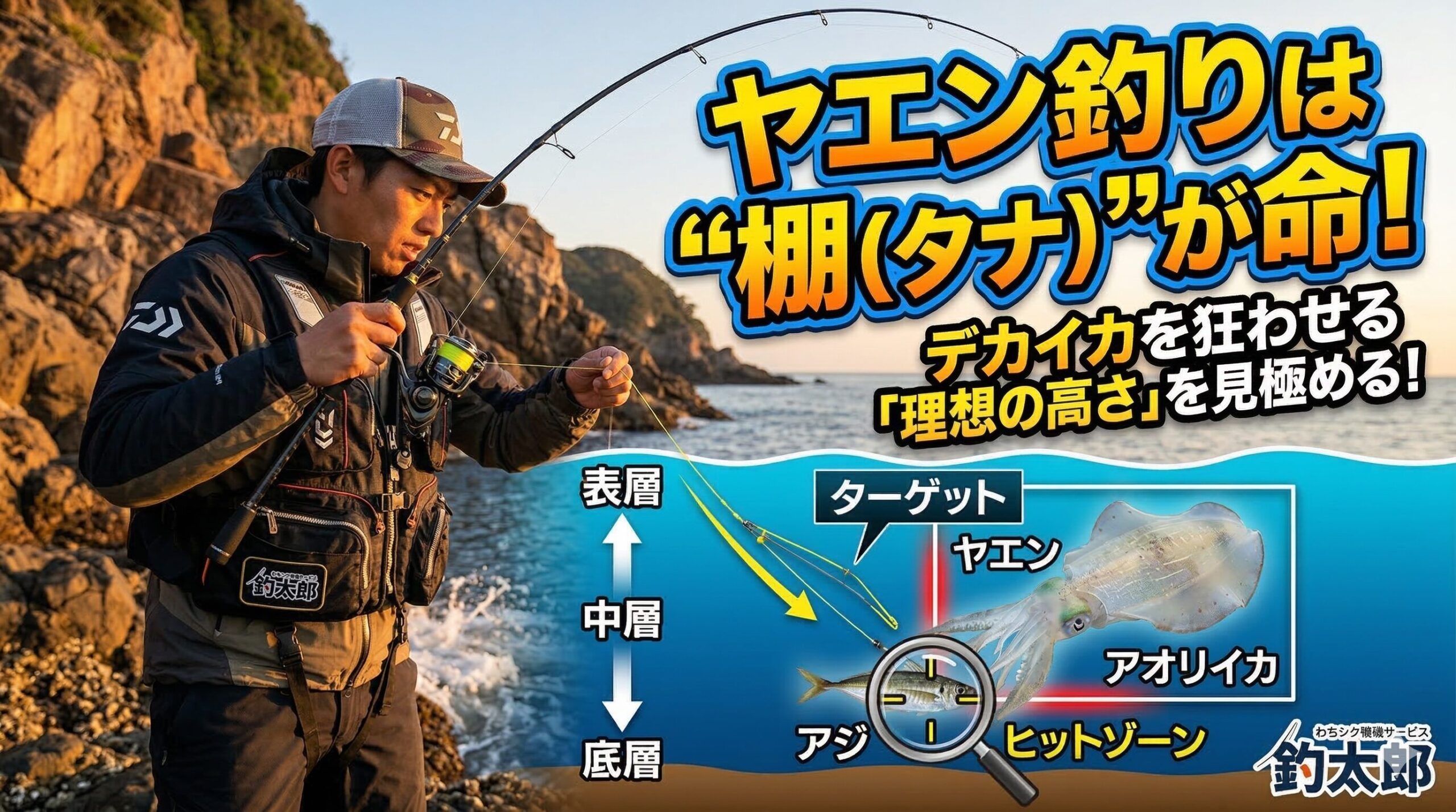 アオリイカ、ヤエン釣りは“棚（タナ）が命”。釣太郎