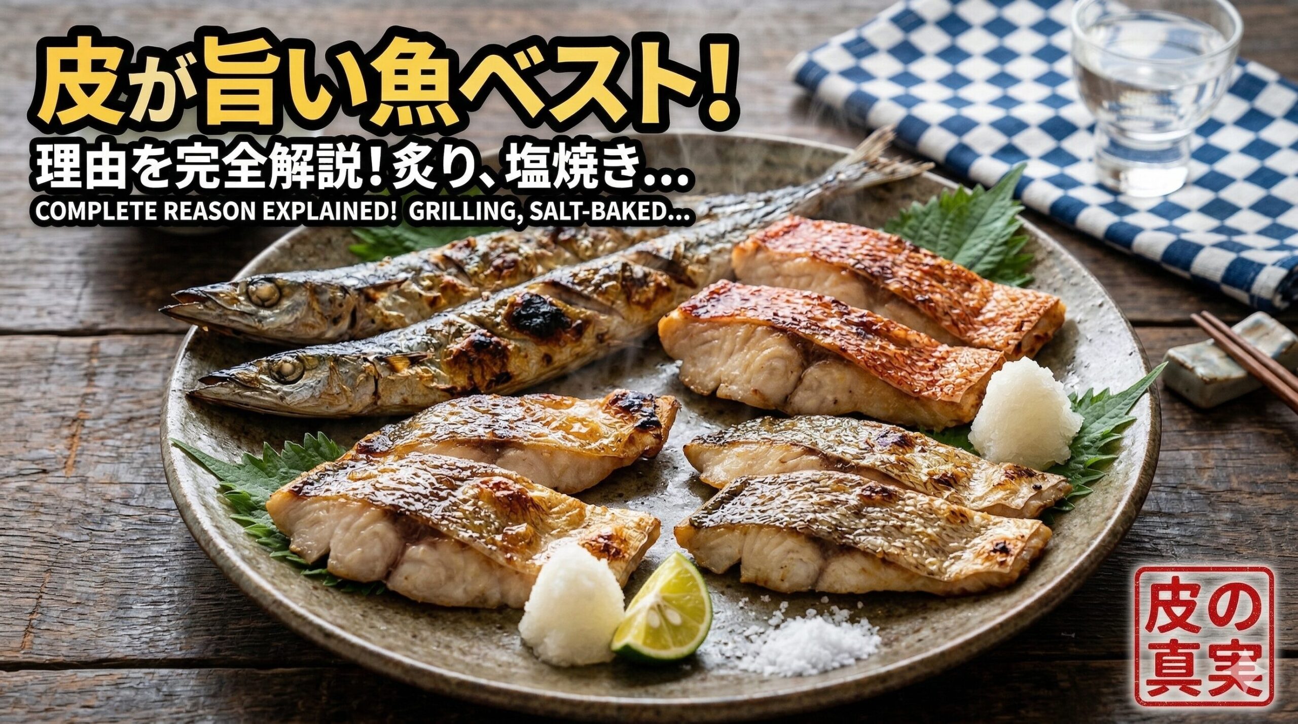 魚の皮が美味しい理由。旨味の貯蔵庫、加熱による化学反応（メイラード反応）、食感のアクセント。釣太郎