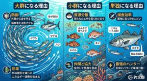 魚が群れを作る本当の理由とは？大群・小群・単独行動に隠された生存戦略.釣太郎