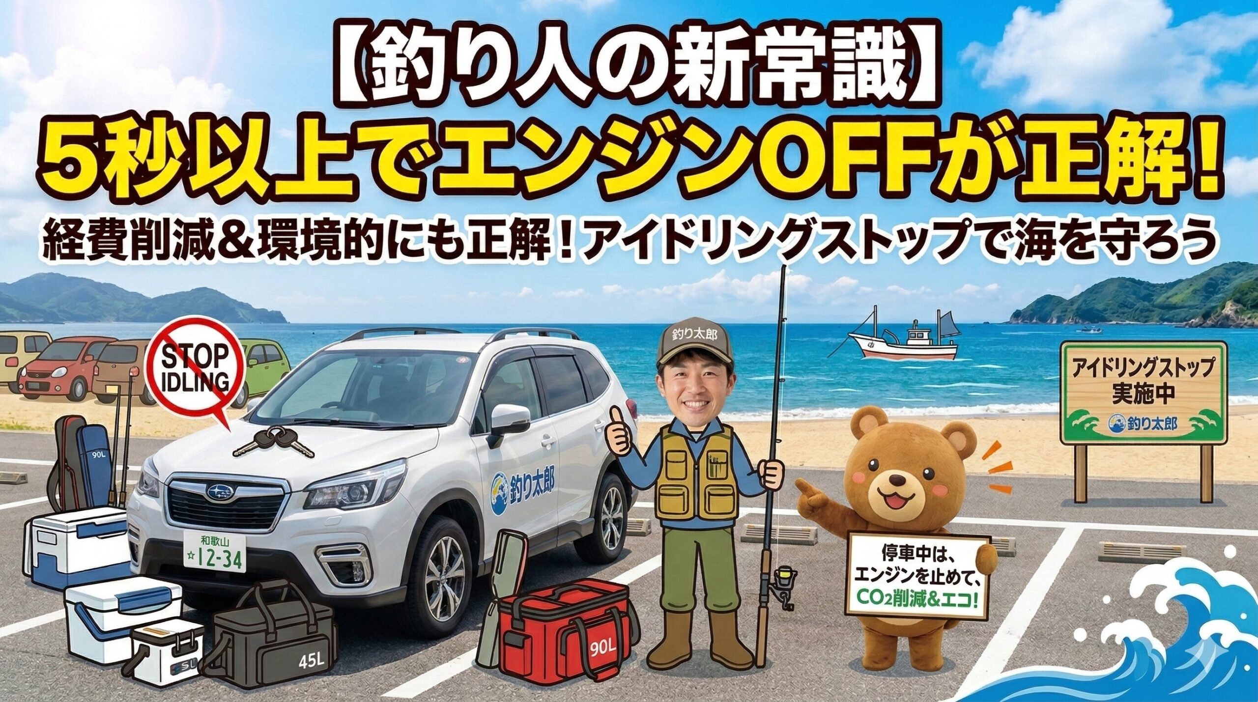 【釣り人必見】車のガソリン消費量悪化の原因ランキングTOP5！釣太郎