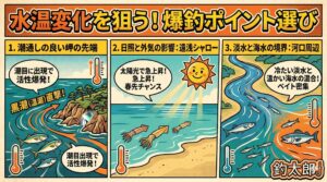 自然の変化を肌で感じるのが釣りの醍醐味。釣太郎