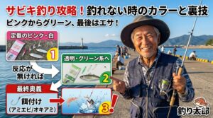 サビキ釣り攻略！釣れない時こそ試したいカラーローテーションと裏技。釣太郎
