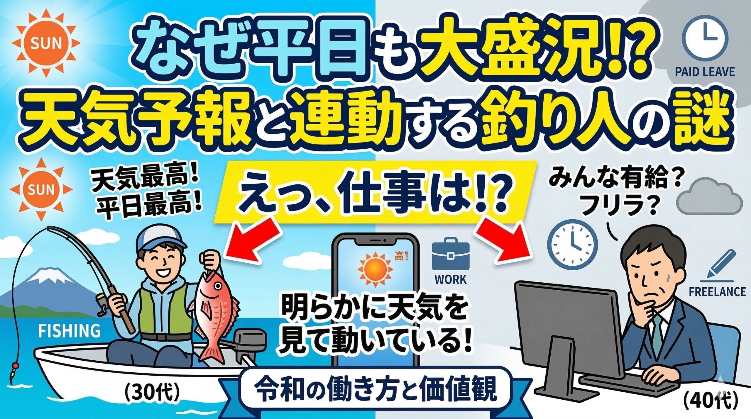 平日でも天気が良ければ、海には多くの釣り人が並ぶ光景が当たり前になりました。釣太郎