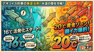 アオリイカ釣りにおいて、16℃は「活動開始の合図」であり、20℃は「大型産卵の黄金期」です。釣太郎