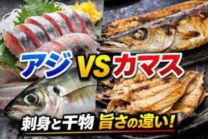 アジは血の旨味で刺身最強。ただし扱いをミスると一気に劣化する。カマスは淡白だが加熱で覚醒する。干物にするとトップクラスのうまさ。釣太郎