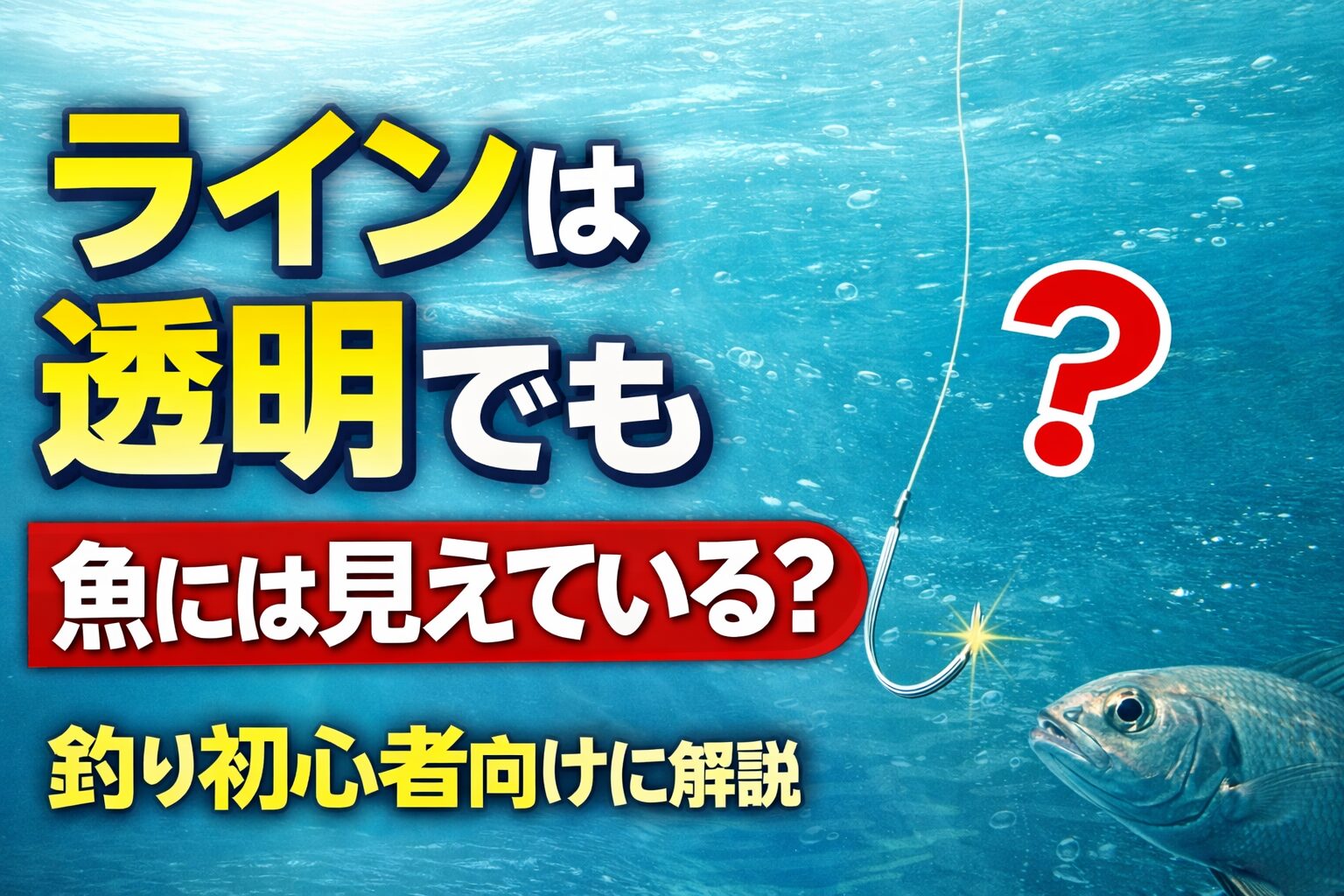 ラインは透明でも、魚にゼロで見えていないわけではありません。 特に澄み潮では見られている前提で考えたほうが自然です。釣太郎