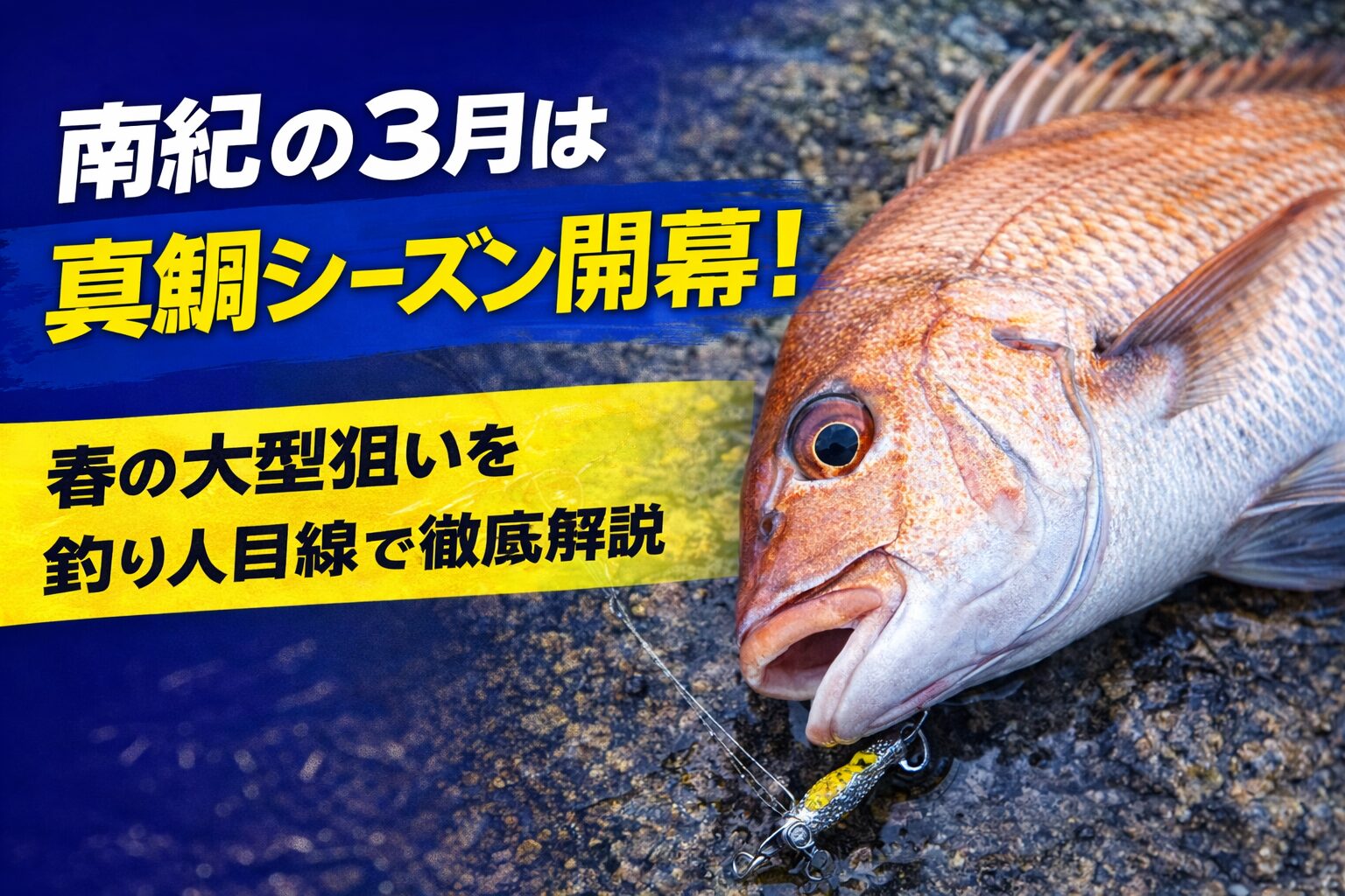 水温が上昇し始めると、深場にいた真鯛が動き出します。そのため大型真鯛乗っ込み前の荒食い という好条件が重なります。釣太郎