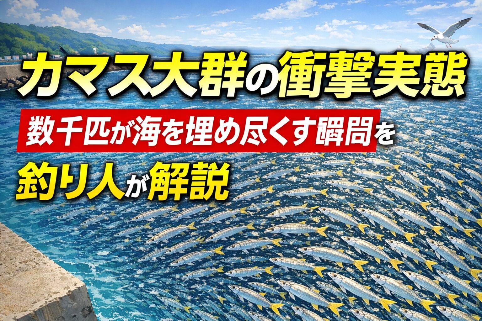 カマス大群の正体は、大量の尾数、横への広がり、縦の層、そして回遊の反復です。釣太郎