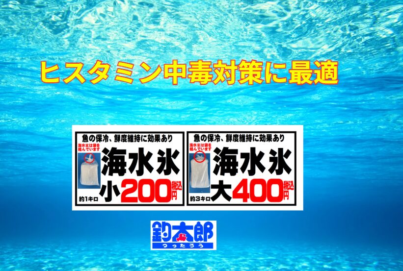 ヒスタミン食中毒ですが、これを確実に防ぐ最強の武器となるのが「海水氷（潮氷）」釣太郎