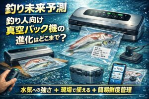 未来の真空パック機は、より魚向きに、より簡単に、より現場向きに、より安全寄りに進化する.釣太郎