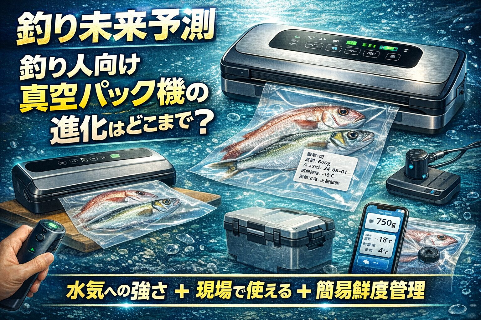 未来の真空パック機は、より魚向きに、より簡単に、より現場向きに、より安全寄りに進化する.釣太郎