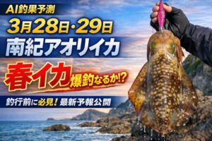 【AI予測】3月28日・29日 南紀アオリイカ釣果予想｜春イカは動くのか？最新海況から徹底分析.釣太郎