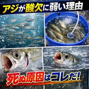 現場でこれを守るだけで持ちが変わる。1匹あたり海水1L以上・必ずエアレーション使用・詰め込み禁止・水温上昇を防ぐ（海水氷が最強）特に重要なのは「水量」と「温度」釣太郎
