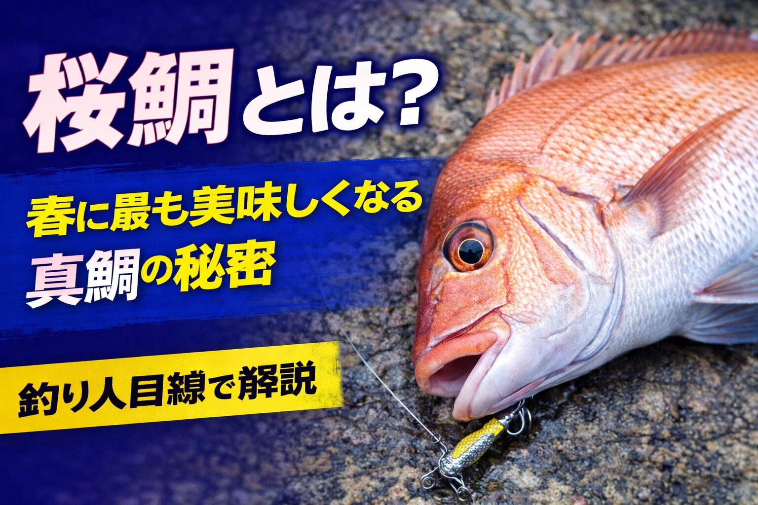 桜鯛とは春に獲れる真鯛のこと。桜の季節と重なることから、この名前が付けられました。釣太郎