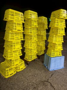 買い物かごは沖アミのドリップ等で汚れるので、定期的に洗っています。釣太郎