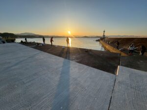 アジ釣り、カマス狙いに分かれていますが、アジ爆釣、カマス不調は今朝も変わらず。釣太郎