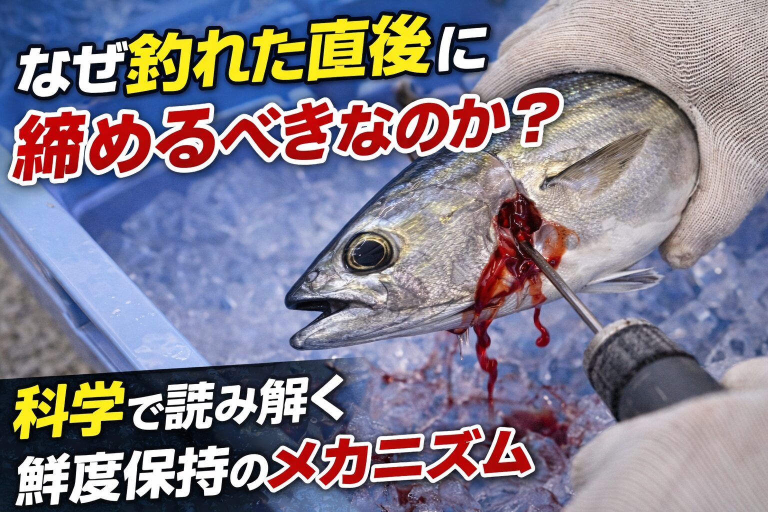 「釣れたら締める」は基本。ここをやるかやらないかで・刺身のレベル ・保存期間・臭み。全部変わります。釣太郎