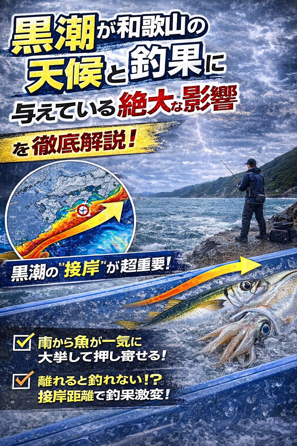 黒潮が和歌山の天候と釣果に与えている絶大な影響.釣太郎