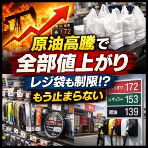 今回の原油高騰は、単なる値上げでは終わりません。 供給制限という「次の段階」に入っています。釣太郎