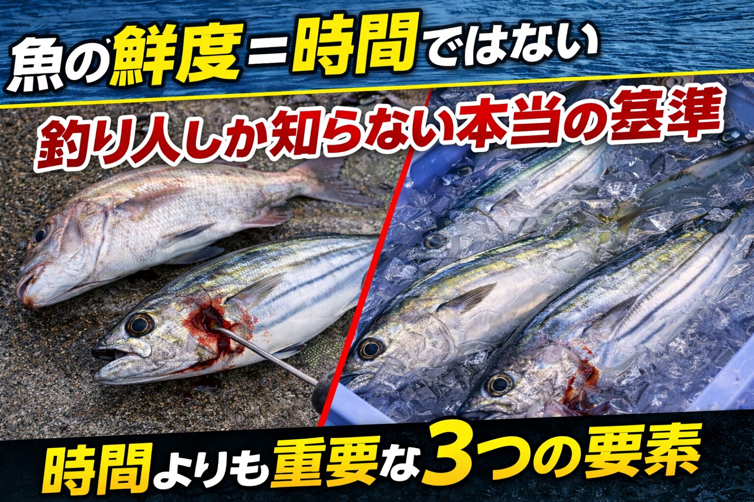 魚の鮮度は・時間ではなく・ストレス・処理・温度で決まる。釣太郎