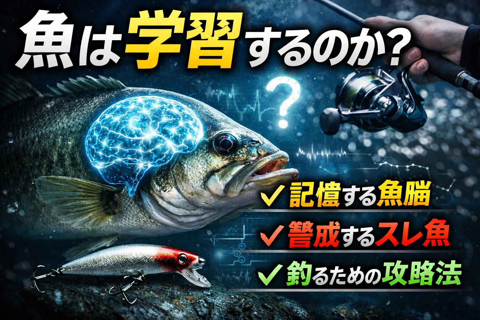 魚は学習する。だからこそ“変化”が武器になる。スレた魚は賢い。でも、賢い魚ほど変化に弱い。色、波動、レンジ、匂い 、音。この5つを意識して変えるだけで、スレ場でも釣果は劇的に変わる。釣太郎