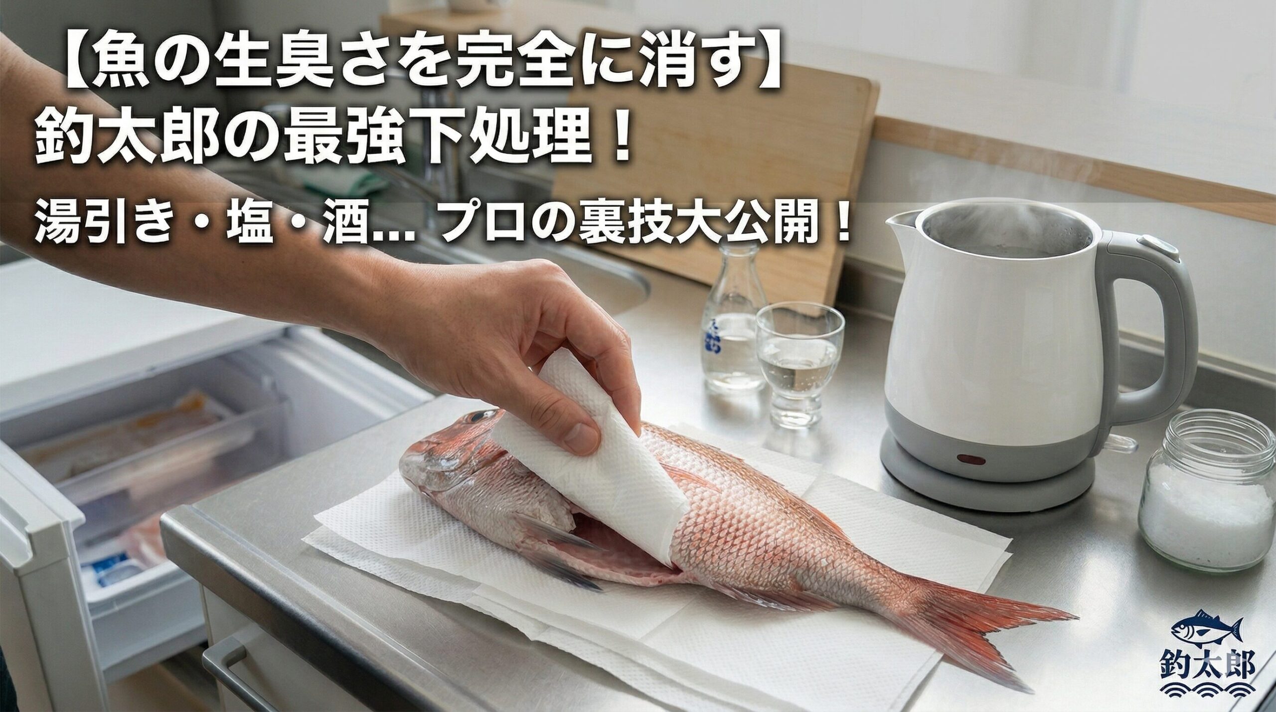 ひと手間で、釣った魚がプロの味に！生臭さは適切な下処理で完全に消すことができます。釣太郎