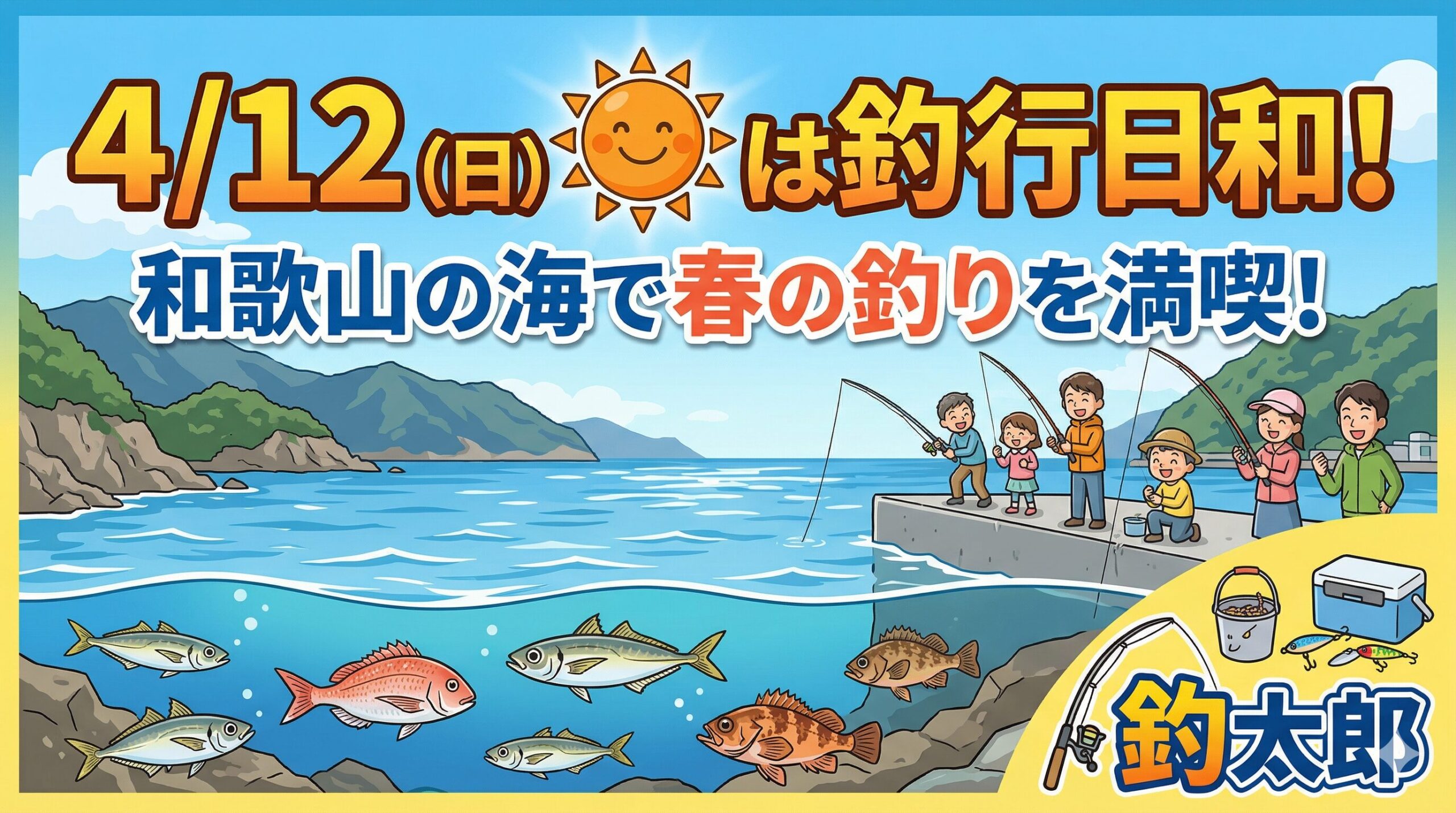 天気が安定しませんが、今週末は4月12日日曜日が釣行日和りです。釣太郎