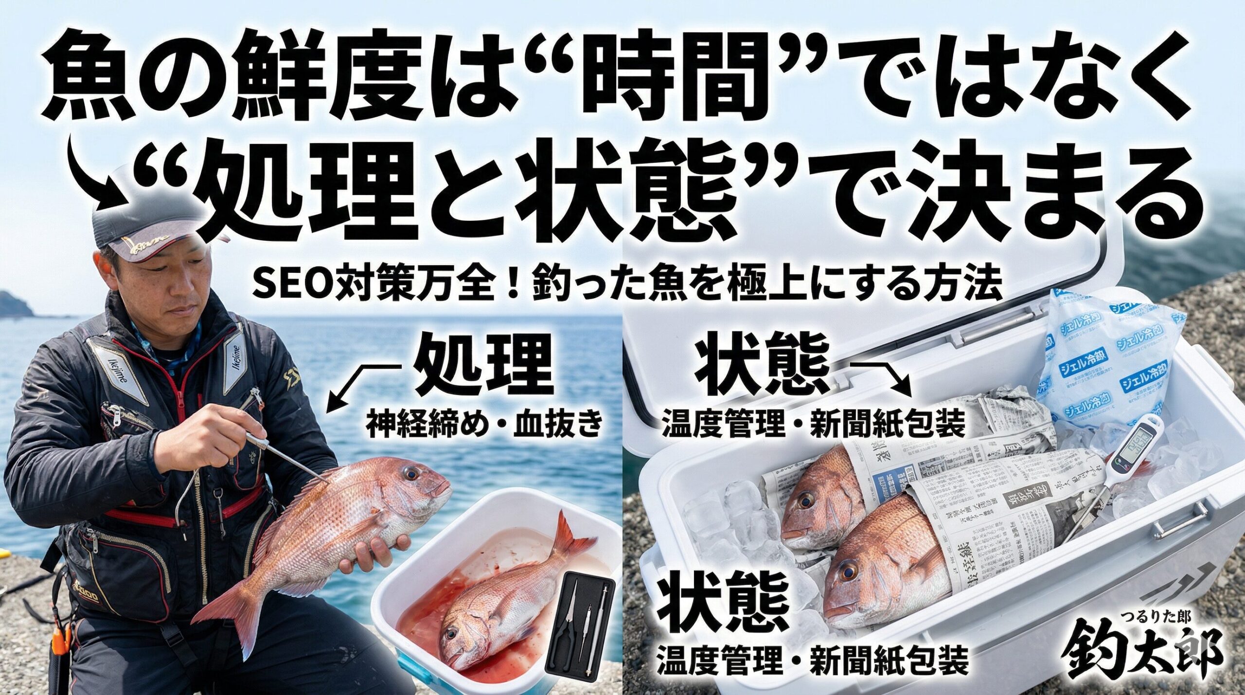 魚は「時間」ではなく「処理と状態」にこだわることで、私たち釣り人は最高の海の恵みを味わう特権を手にできます。釣太郎