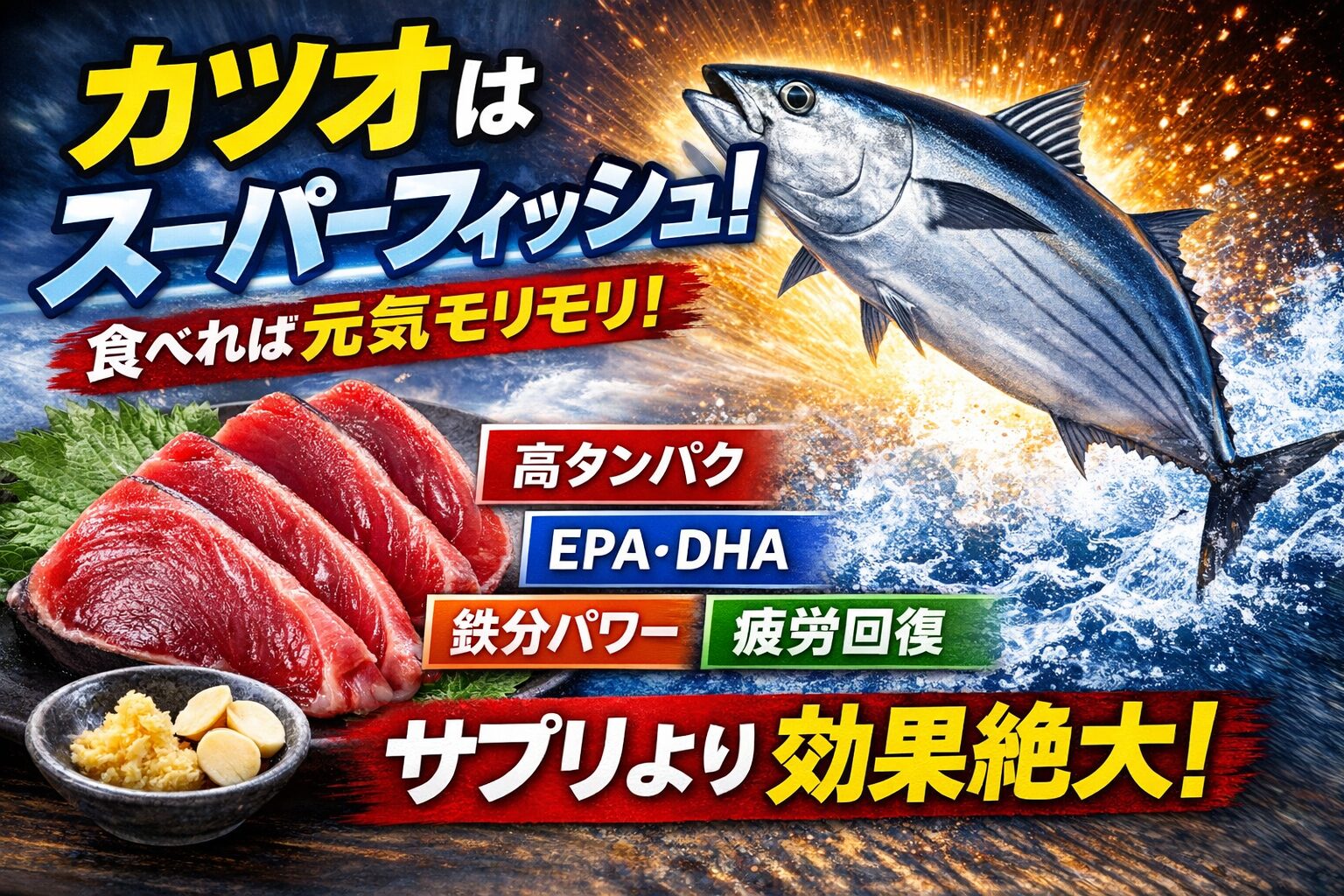 カツオはただの魚じゃない。体を回復させるための完成された食材。サプリのように単体で補うのではなく、体全体をまとめて立て直す。釣太郎